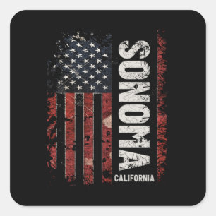 Sonoma California Square Sticker