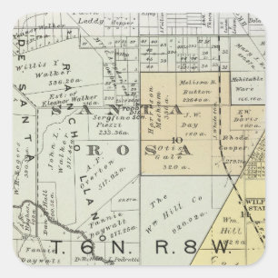 Sonoma County, California 22 Square Sticker