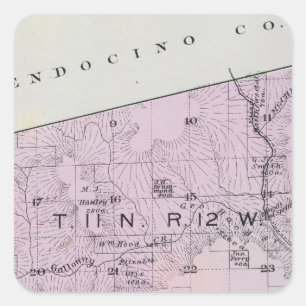 Sonoma County, California 24 Square Sticker