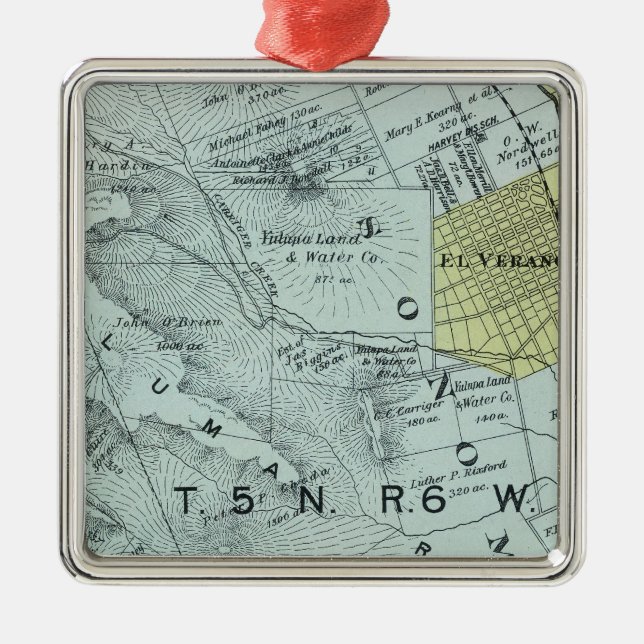 Sonoma County, California 26 Metal Tree Decoration (Front)