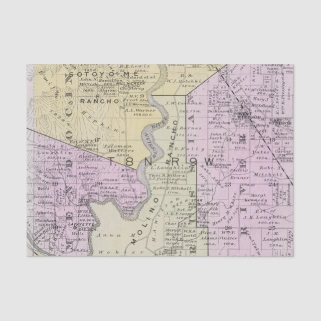 Sonoma County, California 2 Tissue Paper (Front)