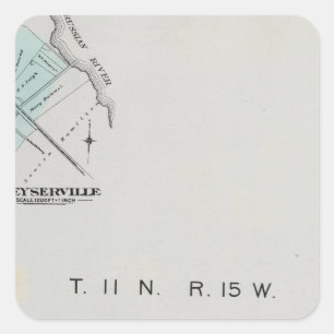 Sonoma County, California 3 Square Sticker