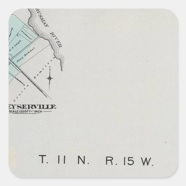 Sonoma County, California 3 Square Sticker (Front)