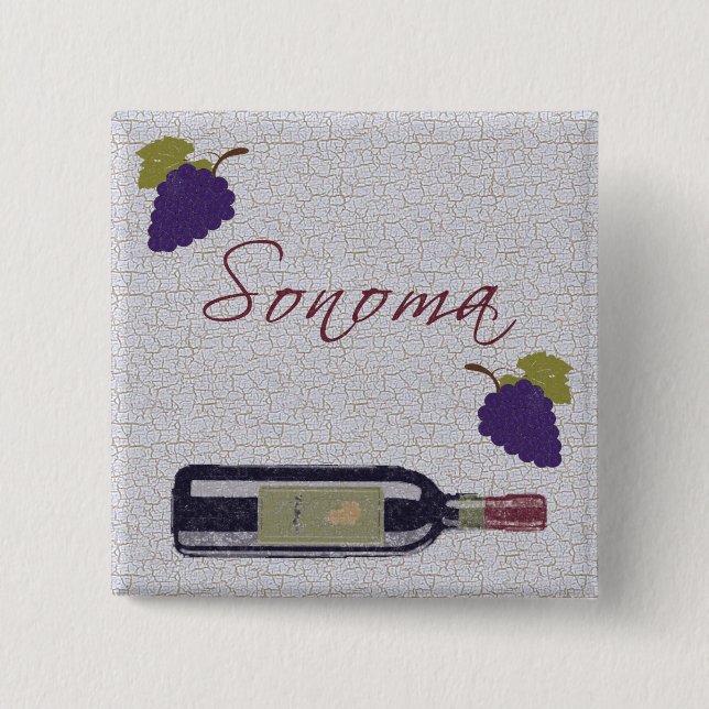 Sonoma Magnet 15 Cm Square Badge (Front)
