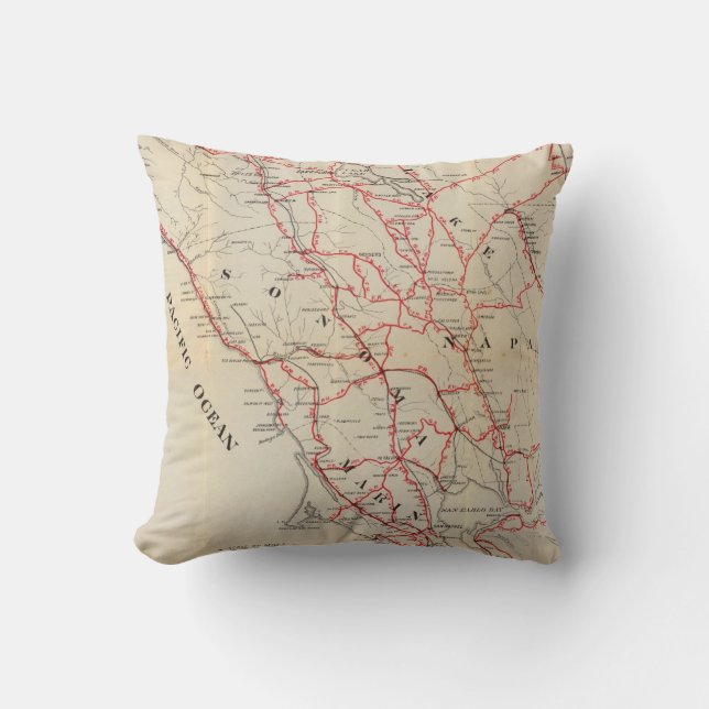 Sonoma, Marin, Lake, and Napa Counties Cushion (Front)
