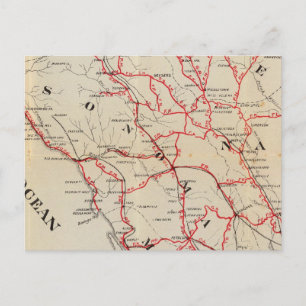 Sonoma, Marin, Lake, and Napa Counties Postcard