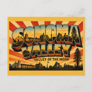 Sonoma Valley California Valley of the Moon Postcard