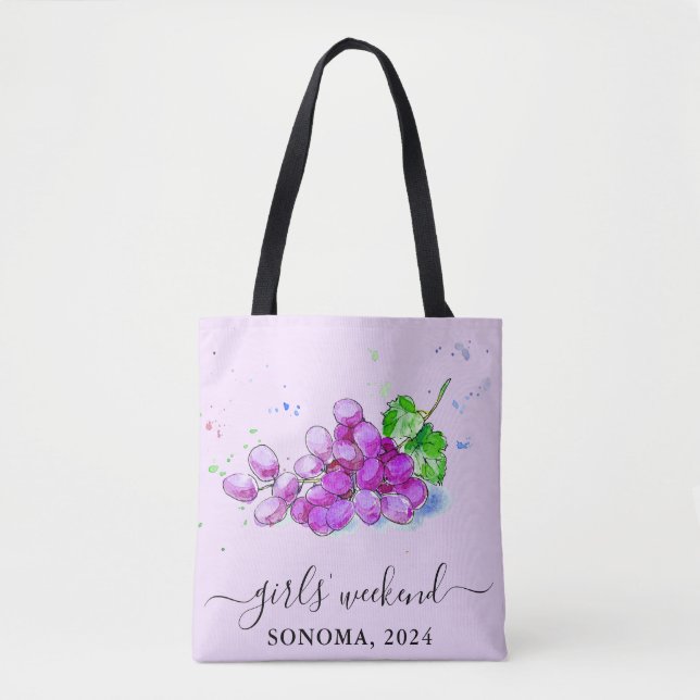 Sonoma Vineyard Winery Girls’ Weekend Tote Bag (Front)