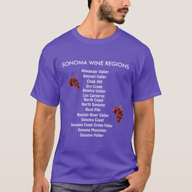 Sonoma Wine Regions Classic Shirt (Front)