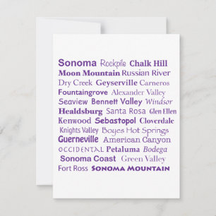 Sonoma Wines Flat Note Card