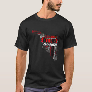 Sonora Mexico Mapa Ciudades Y Municipios Regalo T T-Shirt