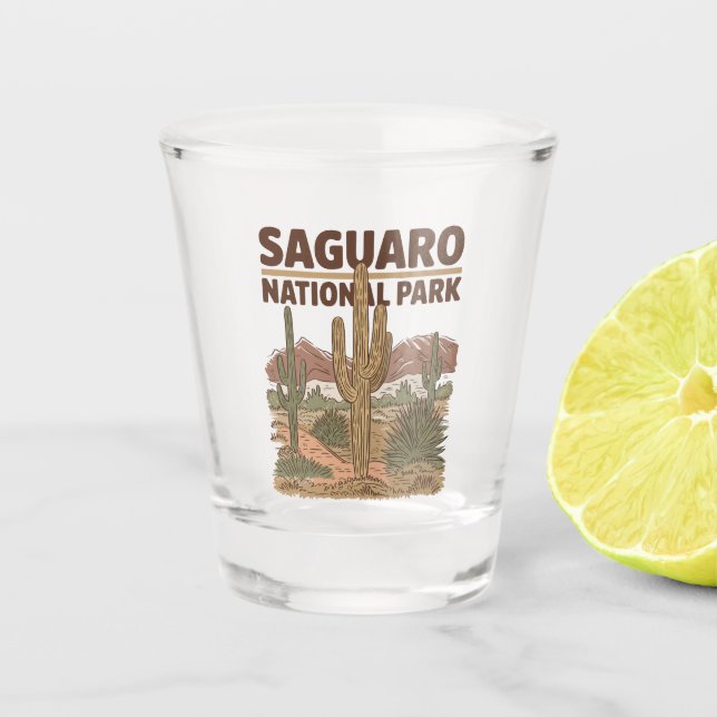 Sonoran Desert Saguaro National Park Shot Glass (Front)