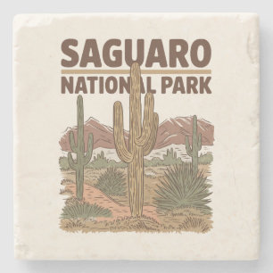 Sonoran Desert Saguaro National Park Stone Coaster