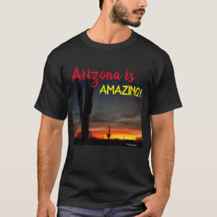 Sonoran Desert sunset Arizona with saguaro cactus T-Shirt