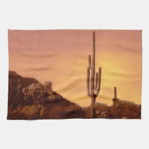 Sonoran sunset tea towel