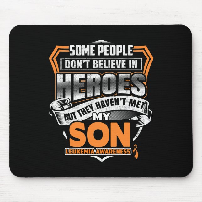 Son's Fight Is My Fight Leukaemia Awareness  Mouse Mat (Front)