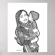 Son's love - Mother and Son Art Print