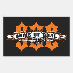 SONS OF COAL MINING CLUB RECTANGULAR STICKER