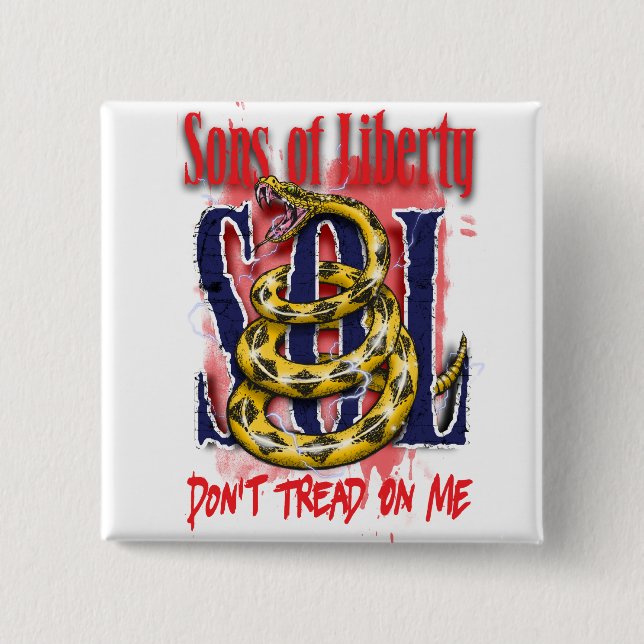 Sons of Liberty DON'T TREAD ON ME button (Front)