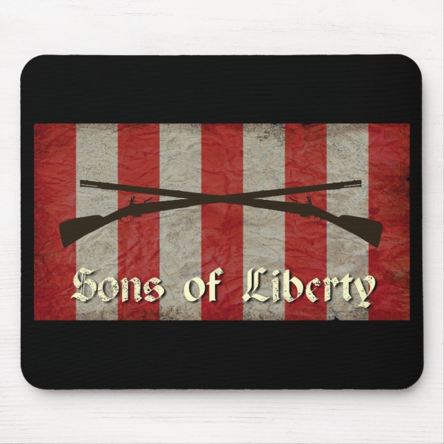 Sons of Liberty Flag with Two Muskets Mouse Mat (Front)