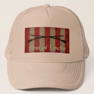 Sons of Liberty Flag with Two Muskets Trucker Hat
