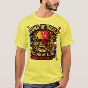 Sons of Sicily Sicilian by Blood American by Birth T-Shirt