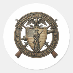Sons of the American Revolution Ancestor Pride  Classic Round Sticker