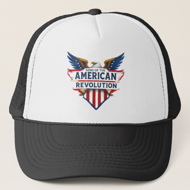 Sons of the American Revolution Eagle US History Trucker Hat (Front)