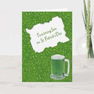 Son's St. Patrick's Day Four-leaf Clovers Card