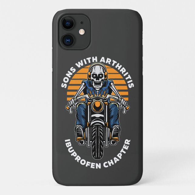 Sons with Arthritis Ibuprofen Chapter: Funny Biker Case-Mate iPhone Case (Back)