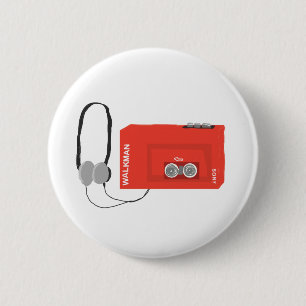 Sony walkman badge retro 80's nostalgia pin