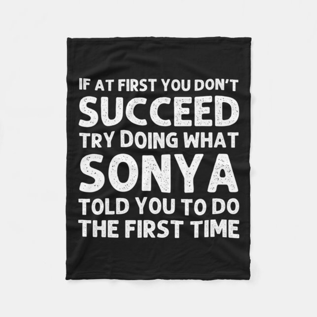 Sonya Name D Birthday Funny Christmas J  Fleece Blanket (Front)