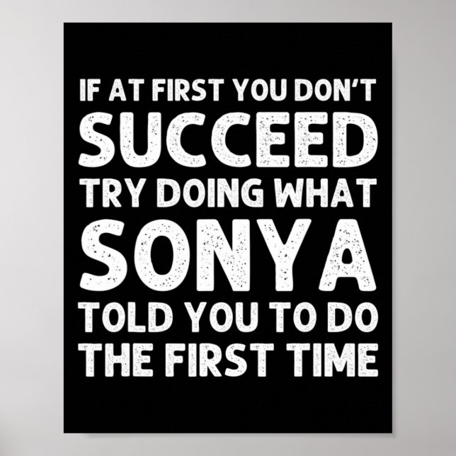 Sonya Name D Birthday Funny Christmas J  Poster (Front)