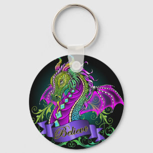 "Sonya" Rainbow Believe Dragon Art Keychain