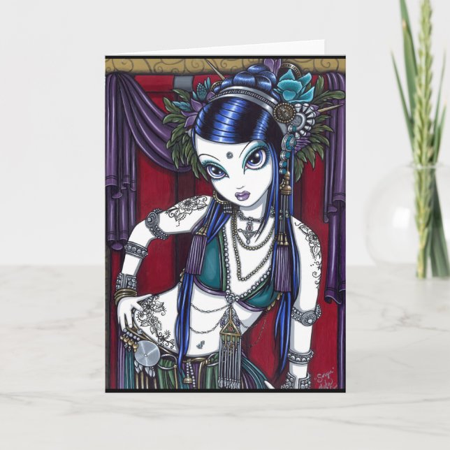 "Sonya" Tribal Fusion Belly Dancer Card (Front)