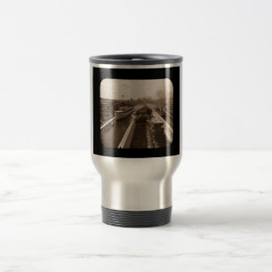 Soo Locks Magic Lantern Slide Sepia Travel Mug