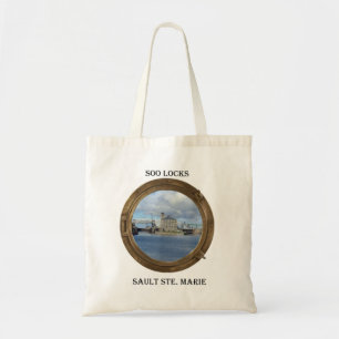 Soo Locks porthole tote bag