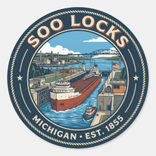 Soo Locks USA Classic Round Sticker