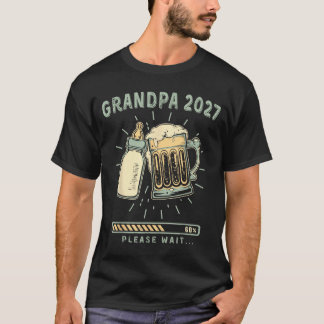 Soon Grandpa 2027 Please Wait Baby Reveal Loading T-Shirt
