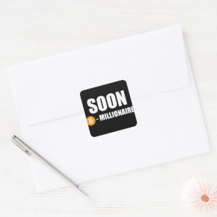 Soon Millionaire-Bitcoin Crypto  Square Sticker