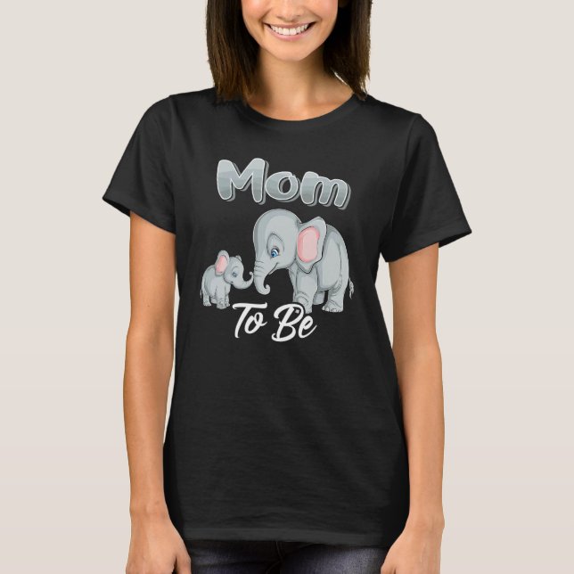 Soon Mum To Be Elephants For Baby Shower Gender Re T-Shirt (Front)