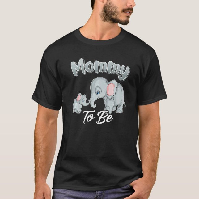 Soon Mummy Mum To Be Elephants For Baby Shower Gen T-Shirt (Front)