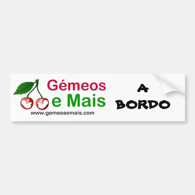Soon of the Portal, On board, www.gemeosemais.com Bumper Sticker (Front)