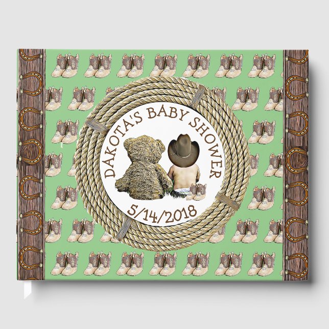 Soon to b Lil "Cowboy Baby Shower Guestbook (Front)