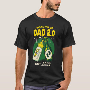 Soon to be 2nd Time Dad 2023 A Beer Milk Second Ba T-Shirt