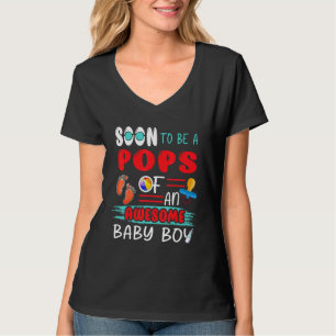 Soon To Be A Pops Of A Cute Baby Boy Expecting New T-Shirt