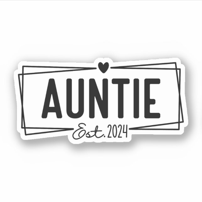 Soon To Be Auntie Est 2024 Pregnancy Announcement (Front)