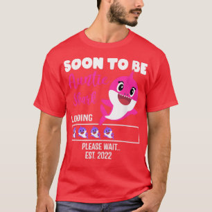 Soon To Be Auntie Shark Est 2022 Pregnancy Announc T-Shirt