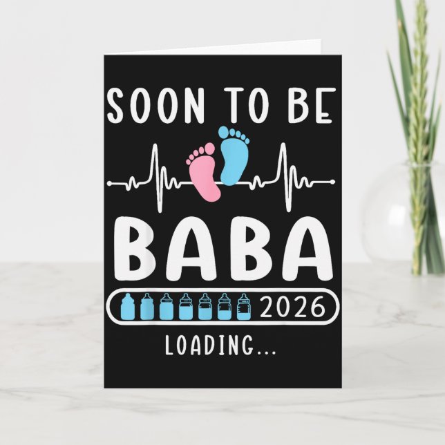 Soon To Be Baba 2026 Loading Promoted To Baba  Card (Front)