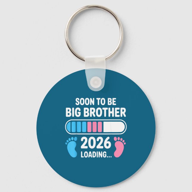 Soon To Be Big Brother 2026 New First Time Brother Key Ring (Front)